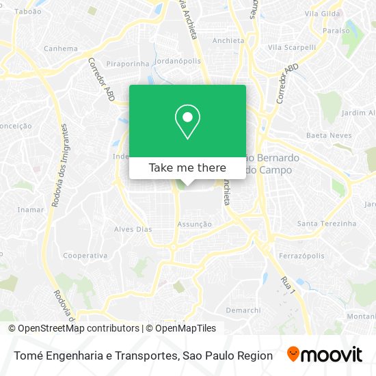 Tomé Engenharia e Transportes map