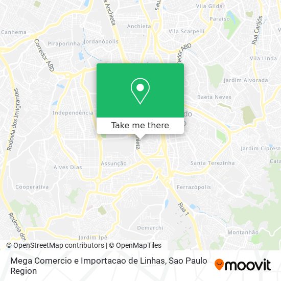 Mega Comercio e Importacao de Linhas map