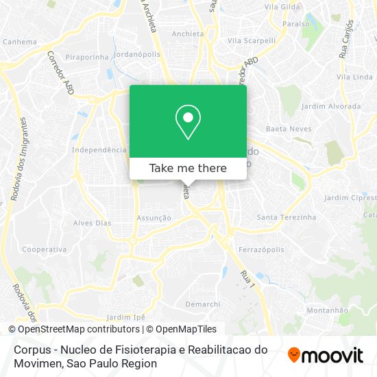 Mapa Corpus - Nucleo de Fisioterapia e Reabilitacao do Movimen