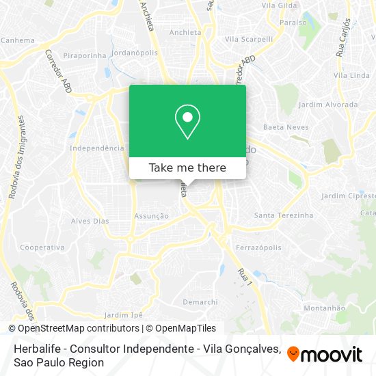 Herbalife - Consultor Independente - Vila Gonçalves map