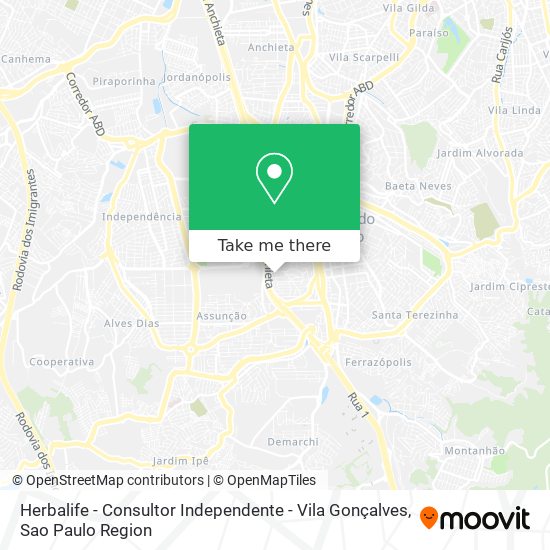 Mapa Herbalife - Consultor Independente - Vila Gonçalves