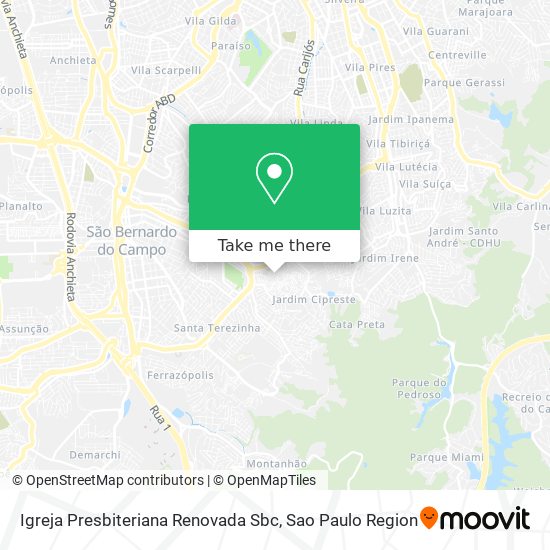 Igreja Presbiteriana Renovada Sbc map