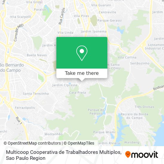 Multicoop Cooperativa de Trabalhadores Multiplos map