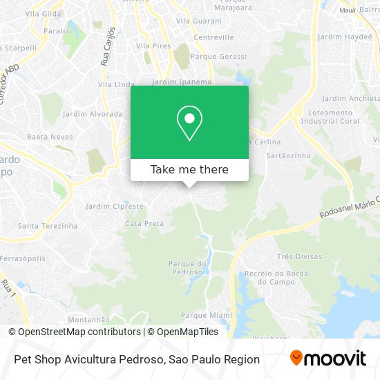 Pet Shop Avicultura Pedroso map