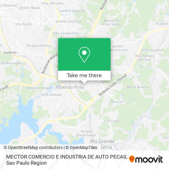 Mapa MECTOR COMERCIO E INDUSTRIA DE AUTO PECAS