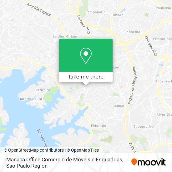 Mapa Manaca Office Comércio de Móveis e Esquadrias