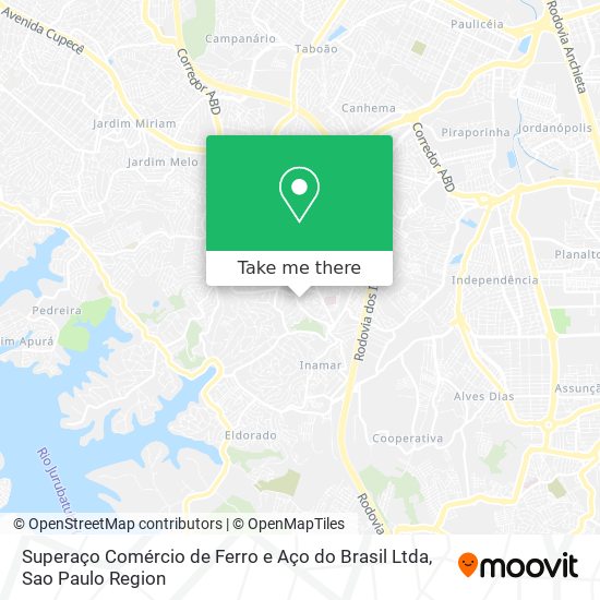 Superaço Comércio de Ferro e Aço do Brasil Ltda map