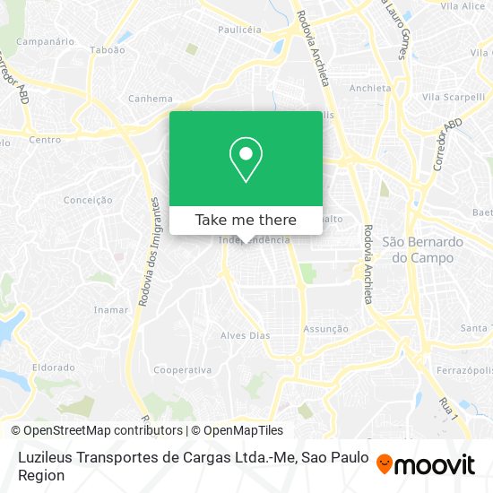 Luzileus Transportes de Cargas Ltda.-Me map