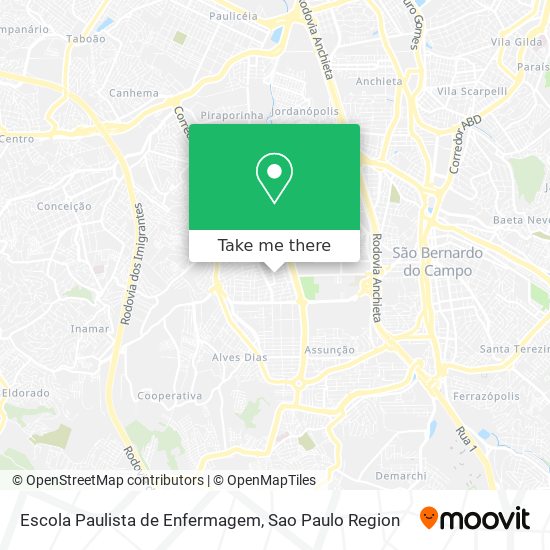 Mapa Escola Paulista de Enfermagem