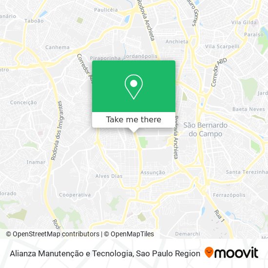 Mapa Alianza Manutenção e Tecnologia