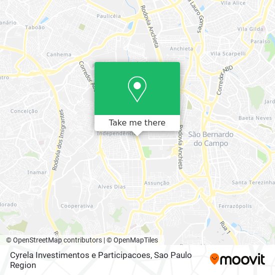 Cyrela Investimentos e Participacoes map