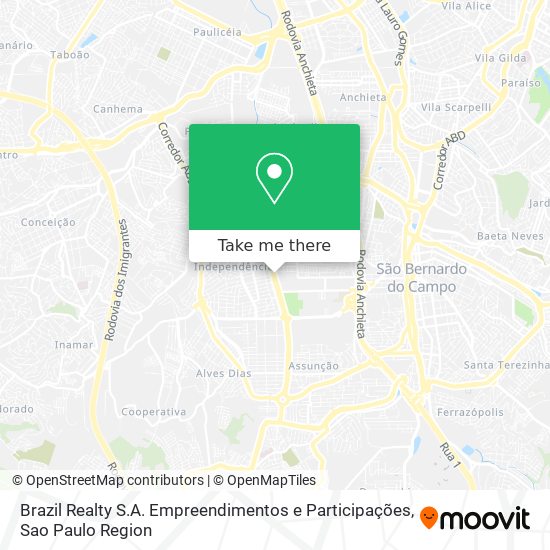 Mapa Brazil Realty S.A. Empreendimentos e Participações