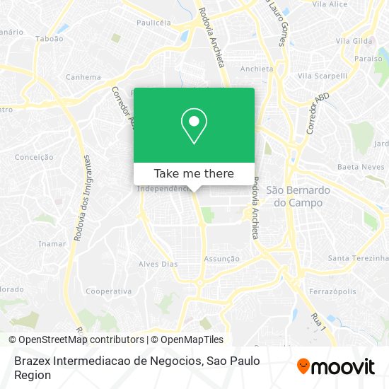 Mapa Brazex Intermediacao de Negocios