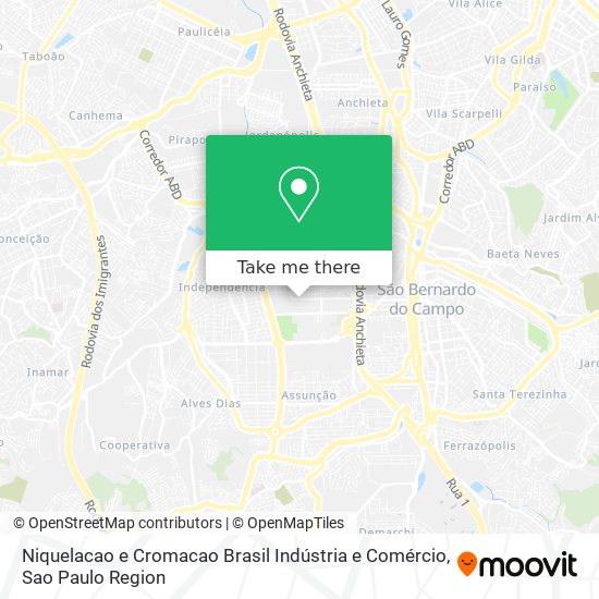 Niquelacao e Cromacao Brasil Indústria e Comércio map