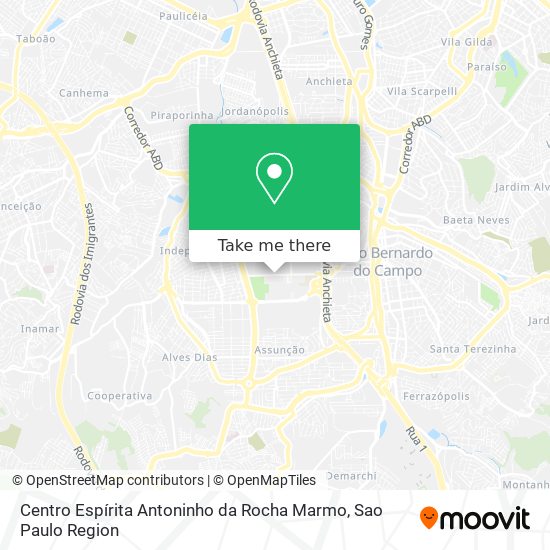 Centro Espírita Antoninho da Rocha Marmo map