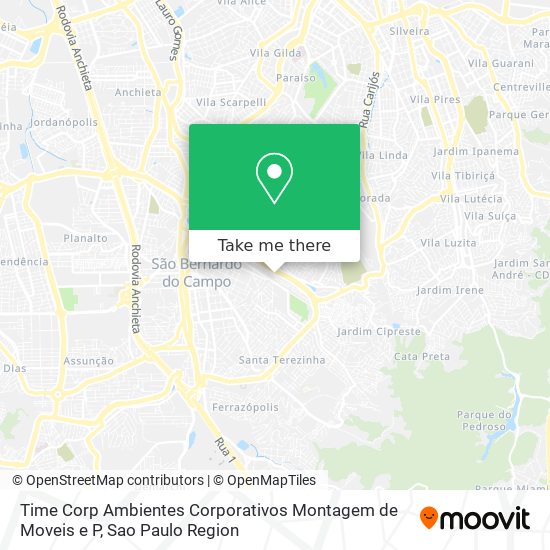 Mapa Time Corp Ambientes Corporativos Montagem de Moveis e P