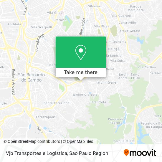 Mapa Vjb Transportes e Logistica