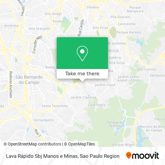 Lava Rápido Sbj Manos e Minas map