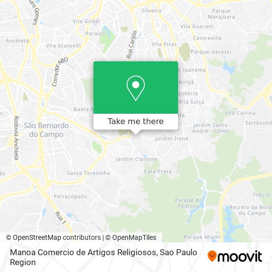 Manoa Comercio de Artigos Religiosos map