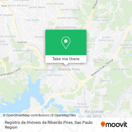 Mapa Registro de Imóveis de Ribeirão Pires