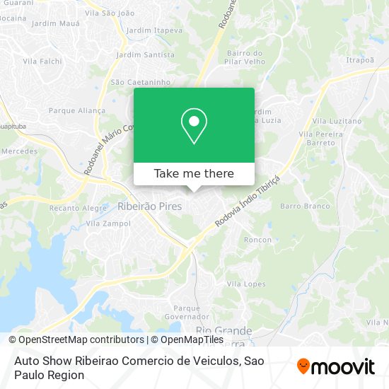 Mapa Auto Show Ribeirao Comercio de Veiculos