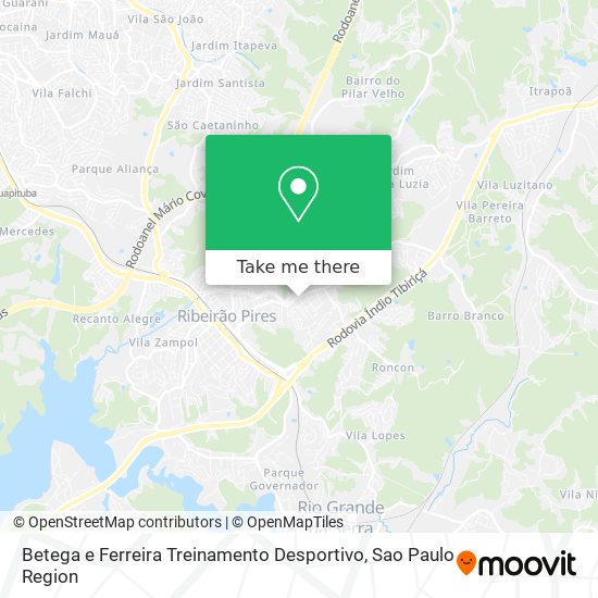 Mapa Betega e Ferreira Treinamento Desportivo