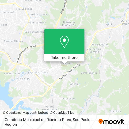 Mapa Cemiterio Municipal de Ribeirao Pires