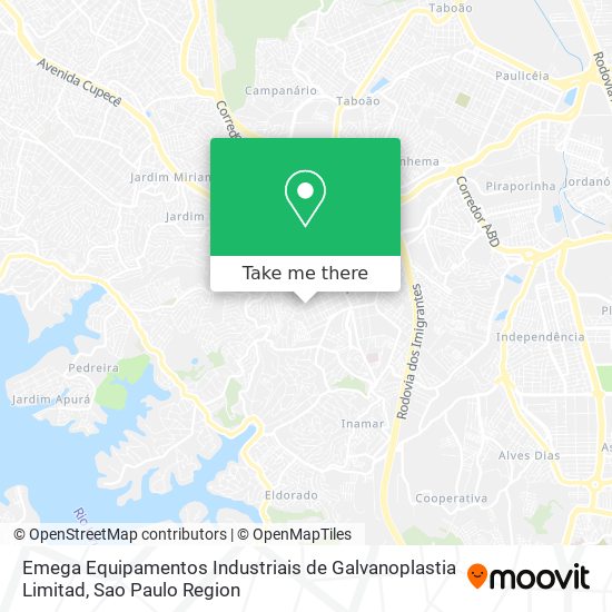 Mapa Emega Equipamentos Industriais de Galvanoplastia Limitad