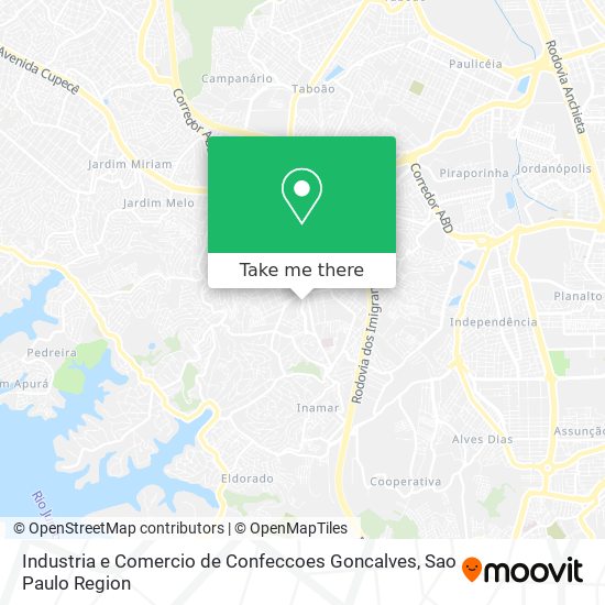 Industria e Comercio de Confeccoes Goncalves map