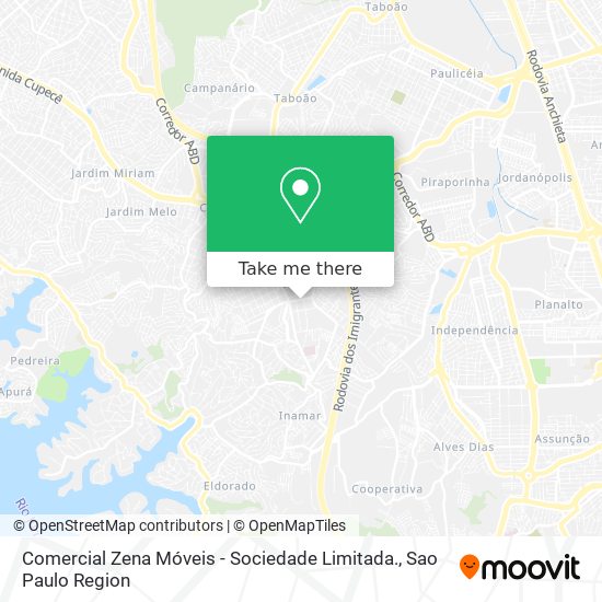 Comercial Zena Móveis - Sociedade Limitada. map