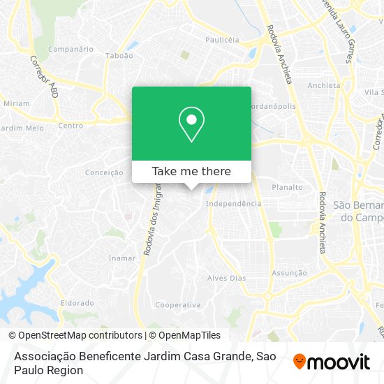 Associação Beneficente Jardim Casa Grande map