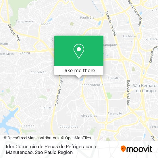 Idm Comercio de Pecas de Refrigeracao e Manutencao map