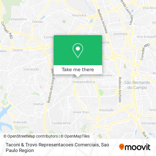 Taconi & Trovo Representacoes Comerciais map