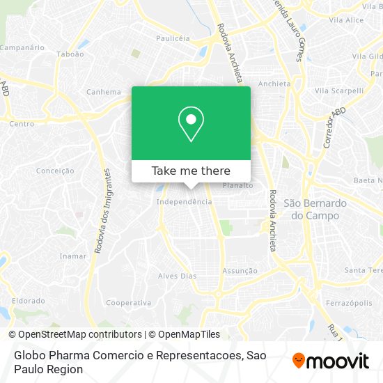 Globo Pharma Comercio e Representacoes map