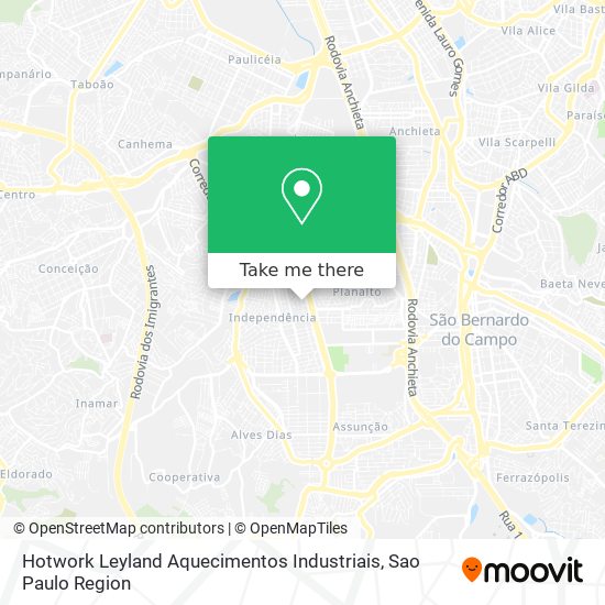 Mapa Hotwork Leyland Aquecimentos Industriais