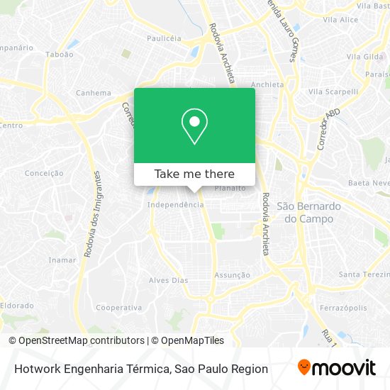 Mapa Hotwork Engenharia Térmica