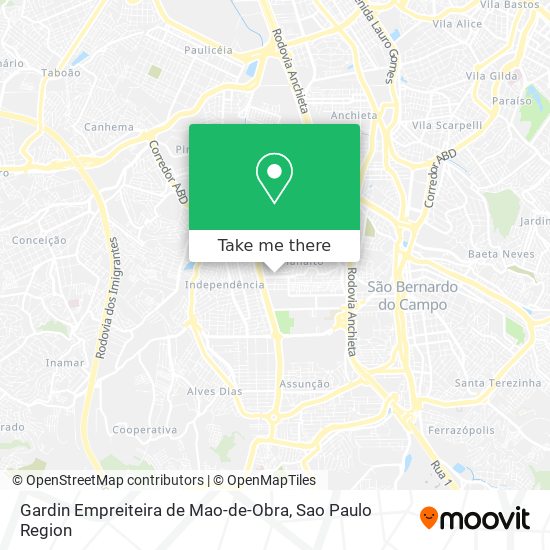 Gardin Empreiteira de Mao-de-Obra map