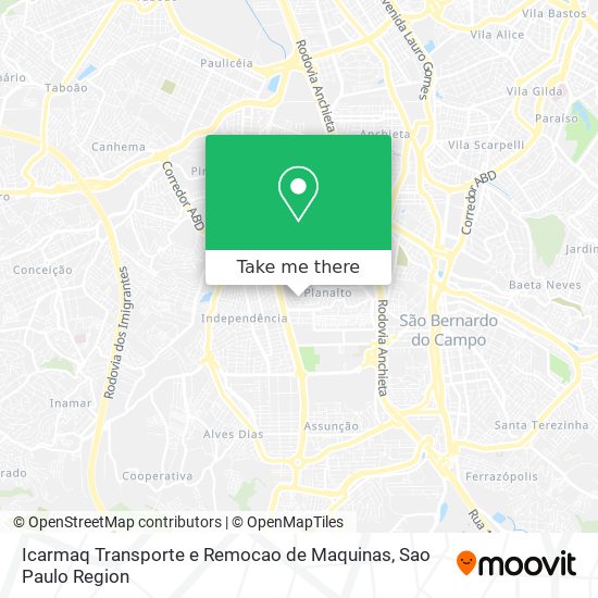Icarmaq Transporte e Remocao de Maquinas map