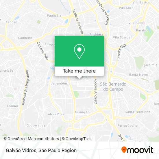 Galvão Vidros map
