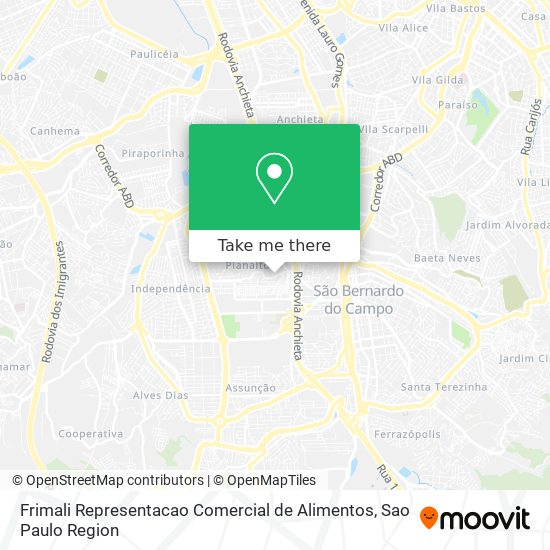 Frimali Representacao Comercial de Alimentos map