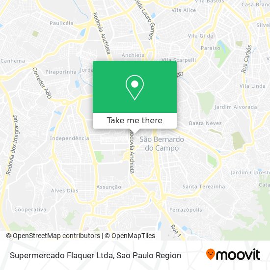 Mapa Supermercado Flaquer Ltda