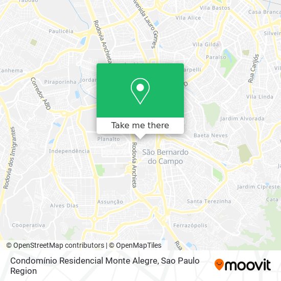 Mapa Condomínio Residencial Monte Alegre