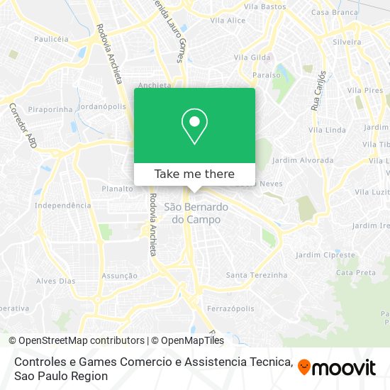 Controles e Games Comercio e Assistencia Tecnica map
