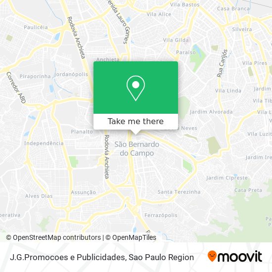 J.G.Promocoes e Publicidades map