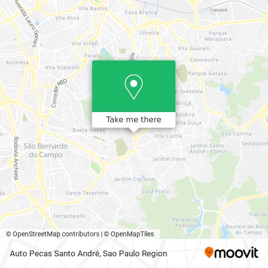 Auto Pecas Santo André map