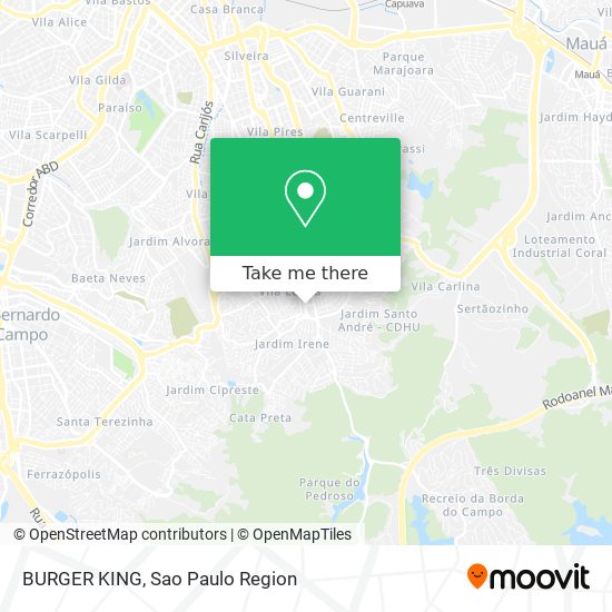 Mapa BURGER KING