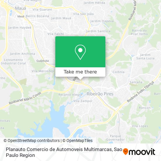 Mapa Planauto Comercio de Automoveis Multimarcas