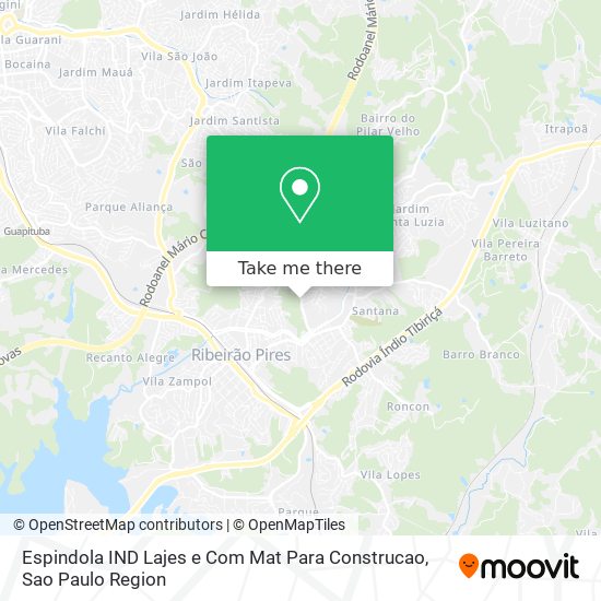 Espindola IND Lajes e Com Mat Para Construcao map