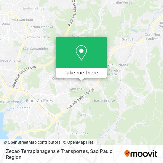 Zecao Terraplanagens e Transportes map