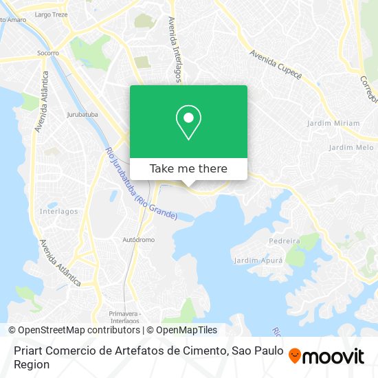 Priart Comercio de Artefatos de Cimento map